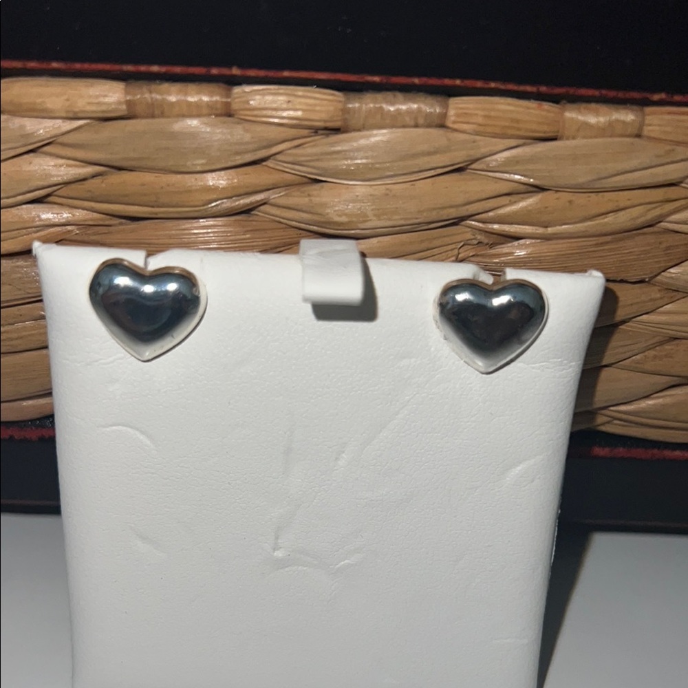 Chic Silver Heart Earrings